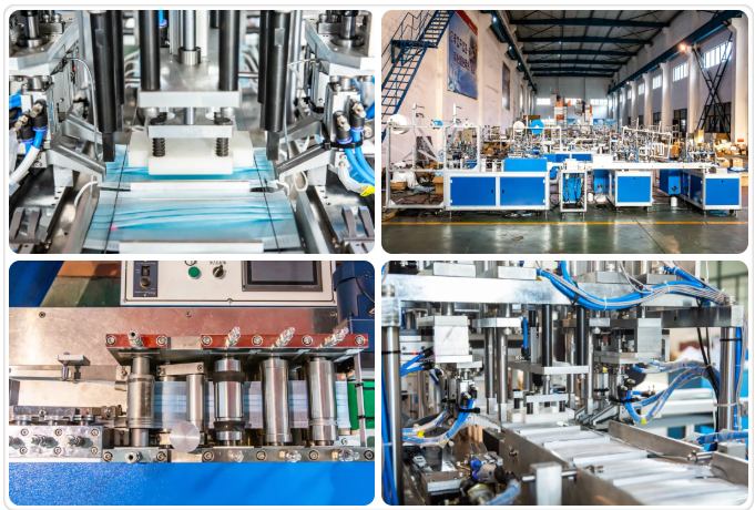 鸿运国际集团全自动平面口罩机稳固生产，受到客户好评！